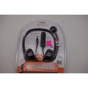 NEW Spracht ZUM3500 Stereo 3.5mm and USB Dual Ear Universal Headset Black